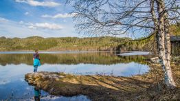 Bilde utover Rørvatnet ved Lykkja Hyttefelt