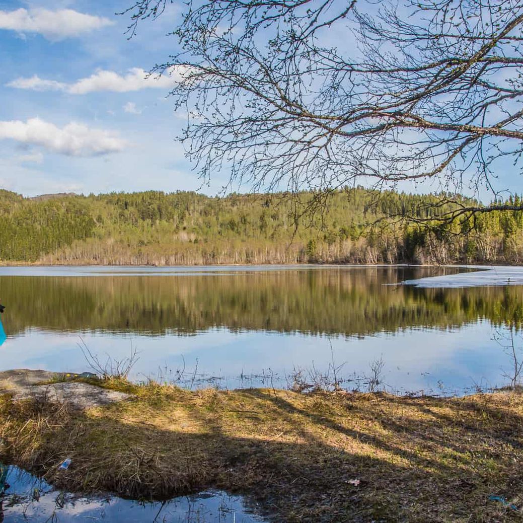 Bilde utover Rørvatnet ved Lykkja Hyttefelt