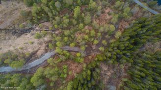 Dronebilde over en del av Lykkja Hyttefelt
